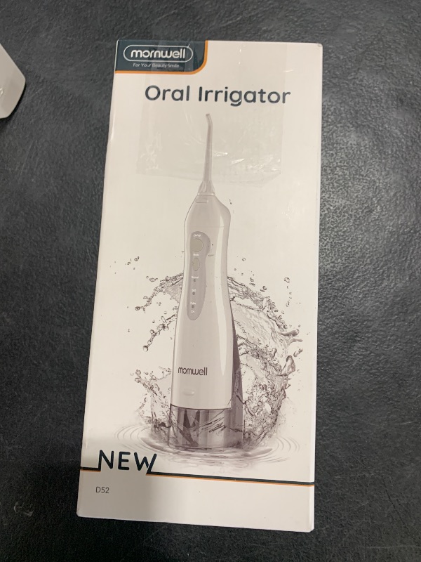 Photo 1 of Water Flosser Cordless, Mornwell Water Flossers for Teeth - 300ML Tank and 4 Jet Tips, 3 Modes Portable Dental Oral Irrigator, Braces Care, Rechargeable Waterproof Portable Water Flosser, White