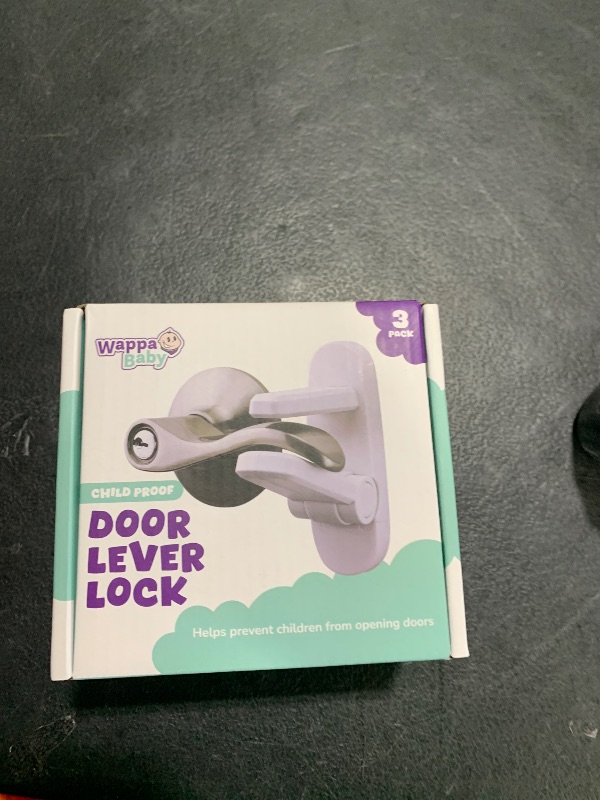 Photo 1 of Door Lever Lock (3 Pack) Prevents Toddlers from Opening Doors. 3.25" L * 1.5" W * 4.5" H Easy One Hand Operation for Adults. Durable ABS with 3M Adhesive Backing. Simple Install, No Tools Needed.
