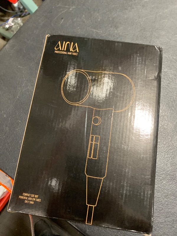 Photo 1 of AINA Hair Dryer with Diffuser, Blow Dryer for Women | Advanced Ionic Technology, Ceramic Coating | Cold Shot Features Turbo Heat for Fast Drying and Shine 110V/ALCI(Ash Grey)
