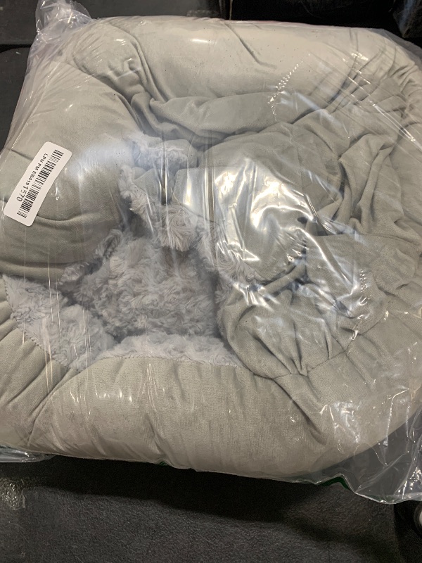 Photo 1 of JOEJOY Small Dog Bed Cat Bed with Hooded Blanket, Cozy Cuddler Luxury Puppy Pet Bed, Donut Round Calming Anti-Anxiety Dog Burrow Cave Bed - Anti-Slip Bottom and Machine Washable 23 inch