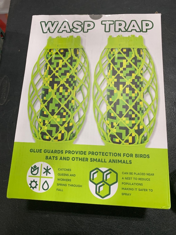 Photo 1 of Wasp Traps Outdoor Hanging, Sticky Yellow Jacket Trap, Carpenter Bee Traps for Outside, 2 Pack