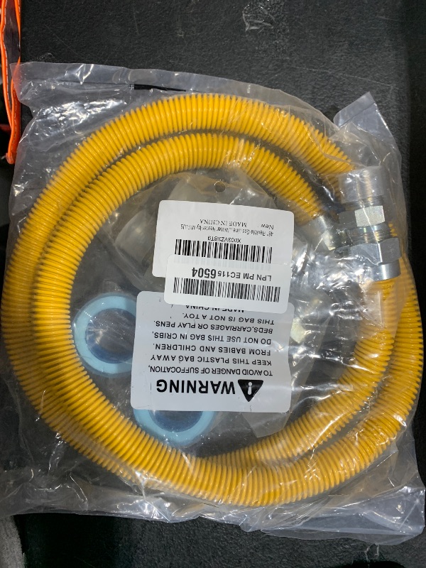 Photo 1 of 48" Gas Dryer Hose Kit,Stainless Steel Stove Gas Line with Connector 1/2" MIP 1/2"FIP 3/4"MIP Fitting,5/8" OD(1/2" ID) Gas Connector Kit for Stove,Gas Stove, Dryer,Water Heater-by MIFLUS