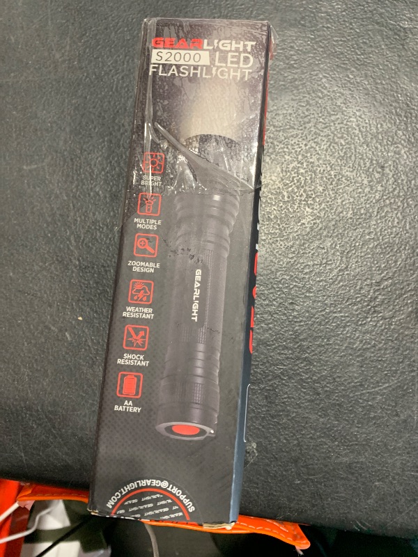 Photo 1 of GearLight S2000 LED Flashlight High Lumens - Super Bright, Powerful, Mid-Size Tactical Flashlight for Outdoor Activity & Emergency Use