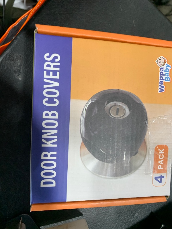 Photo 1 of Child Safety Door Knob Cover (4 Pack) Hard-to-Remove Dual-Lock Door Handle Covers for Kids - Reusable Baby Proof Door Knob Locks - Installs Easily, No Tools Needed (Black)