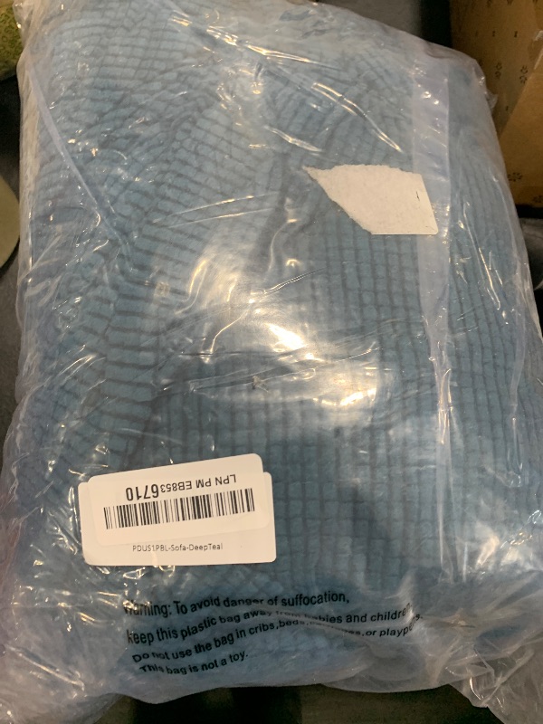 Photo 1 of PrinceDeco Stretch Sofa Cover Slipcover Couch Covers for 3 Cushion Couch Furniture Protector Sofa Covers with Non Slip Elastic Bottom Dogs Pet Friendly Fitted (Sofa, Deep Teal)