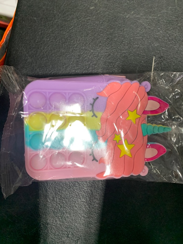 Photo 1 of Civan Unicorn Pop It Purse Fidget Toys for Girls, Silicone Cartoon Bag for Students Kids Pop Sensory Popper Toy for ADHD Anxiety, Unicorn Gifts Toys for Girls Birthday Present