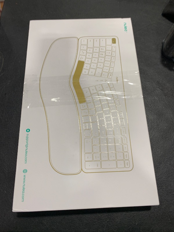 Photo 1 of Nulea RT05B Wireless Ergonomic Keyboard, Split Keyboard with Cushioned Wrist Rest, Bluetooth and USB Connectivity, USB-C Rechargeable, Compatible with Windows Mac