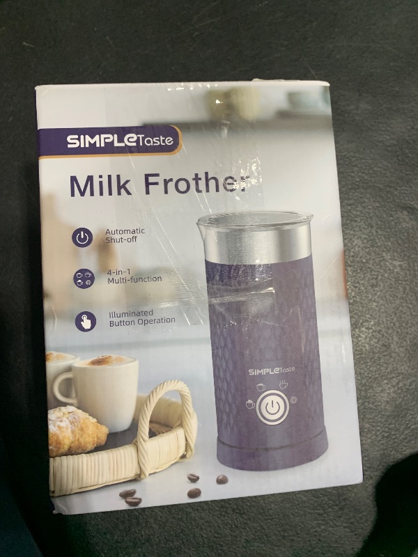 Photo 1 of SIMPLETASTE Milk Frother, 4-in-1 Electric Milk Steamer, Automatic Warm and Cold Foam Maker and Milk Warmer for Latte, Cappuccinos, Macchiato