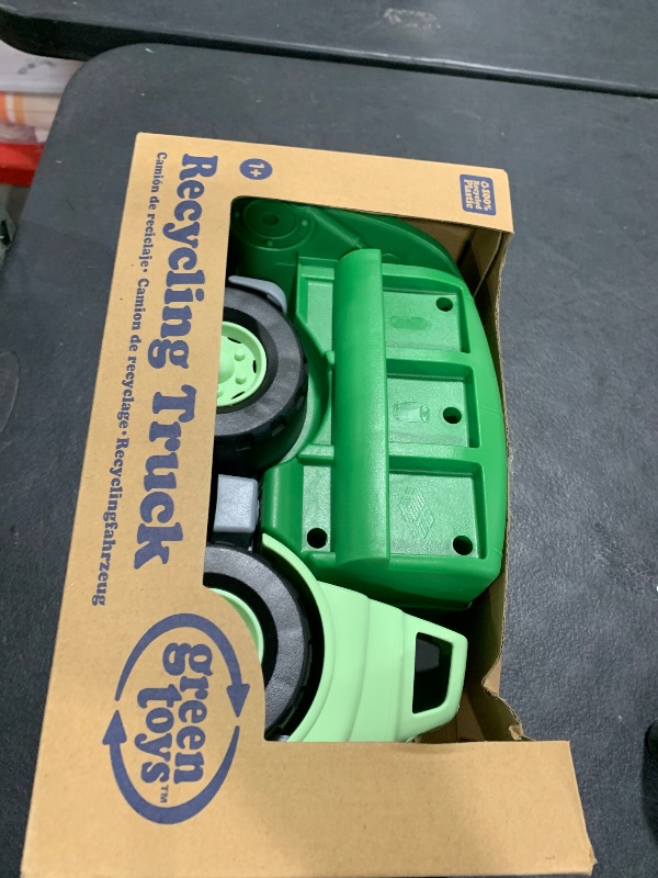 Photo 1 of Green Toys Recycling Truck in Green Color - BPA and Phthalates Free Garbage Truck for Improving Gross Motor, Fine Motor Skills. Kids Play Vehicles
