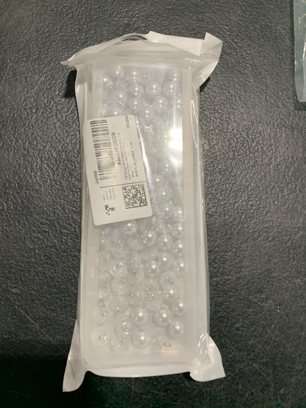 Photo 1 of 100 White Pearl Buttons - 10mm Half Round Mushroom Buttons with Sewing Shank for DIY Crafts