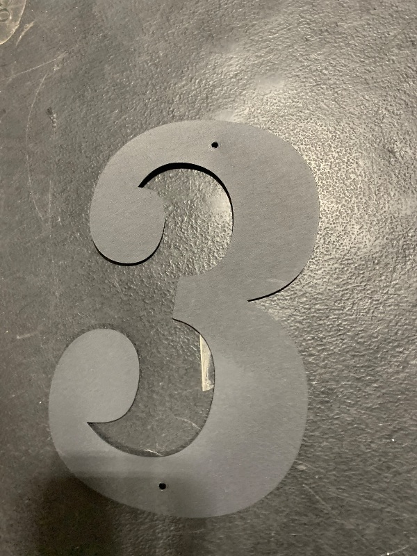 Photo 1 of 8 Inch Metal Modern House Numbers, House Address Letters and Numbers for Outside Signs - Metal Letters Door Numbers Signage Street Address Plaque for Garden Door Mailbox Decor (Number 3)