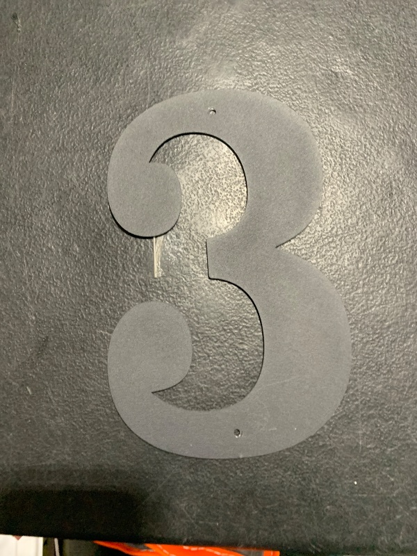 Photo 1 of 8 Inch Metal Modern House Numbers, House Address Letters and Numbers for Outside Signs - Metal Letters Door Numbers Signage Street Address Plaque for Garden Door Mailbox Decor (Number 3)