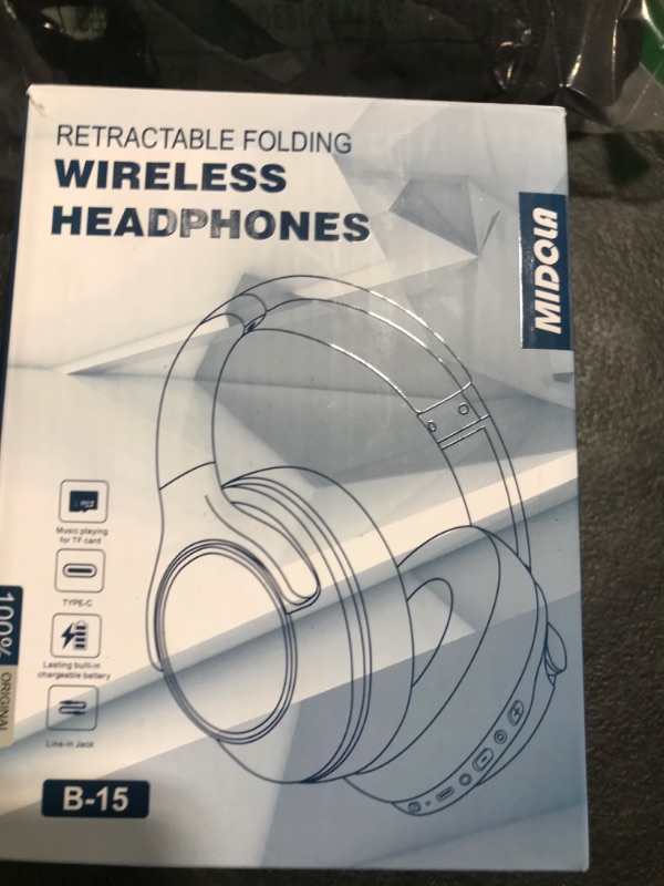 Photo 1 of MIDOLA Bluetooth Headphones Over Ear 68H Playtime 6 EQ Wireless Headset with Microphone HiFi Stereo Foldable Lightweight Deep Bass for Travel Home Office Cellphone Milk White