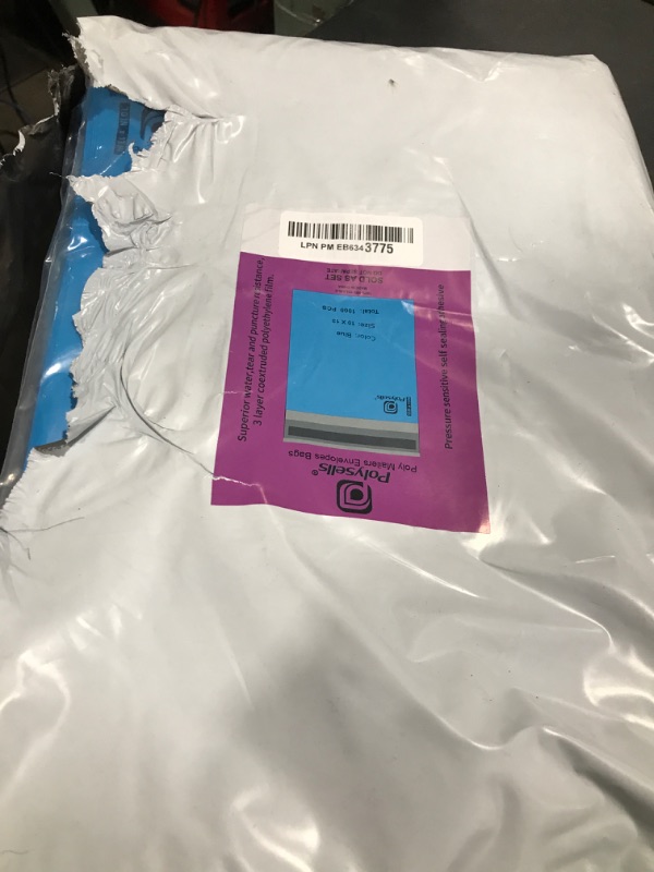 Photo 1 of POLYSELLS 1000 pcs 10x13 Inches Blue Poly Mailers Shipping Envelopes, Strong Adhesive Sealing, Waterproof, and Tear-resistant Postal Mailing Bags for Clothing, Books, and Accessories