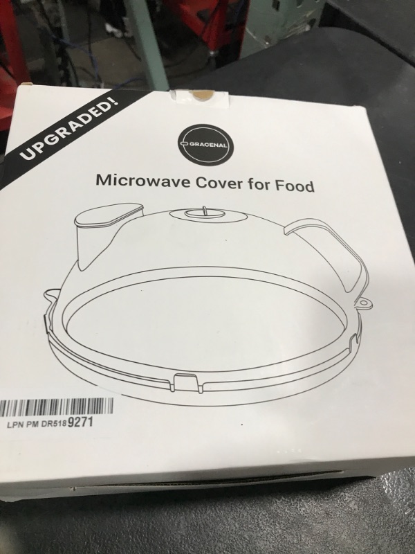 Photo 1 of Gracenal Microwave Splatter Cover for Food, Upgraded Microwave Cover with Water Steamer, Integrated Handle, 10” Plate Covers, Splatter Guard,Cookware Lid,House Essentials for Gift