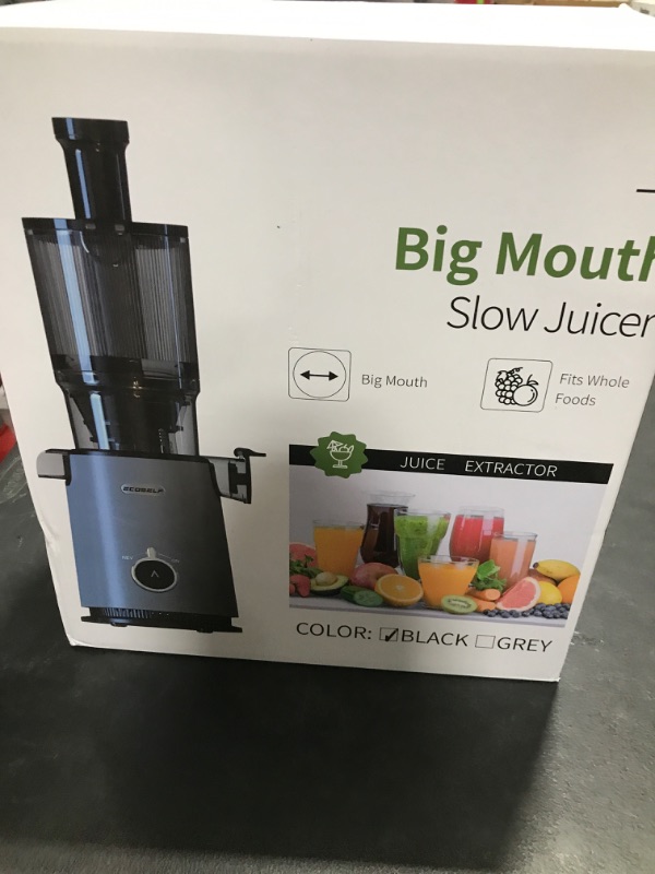 Photo 1 of Juicer Machines, ECOSELF Cold Press Juicer with 4.35" Large Feed Chute Fit Whole Fruits & Vegetables, Juicer Machine Self Feeding Effortless for Batch Juicing, High Juice Yield, Easy to Clean