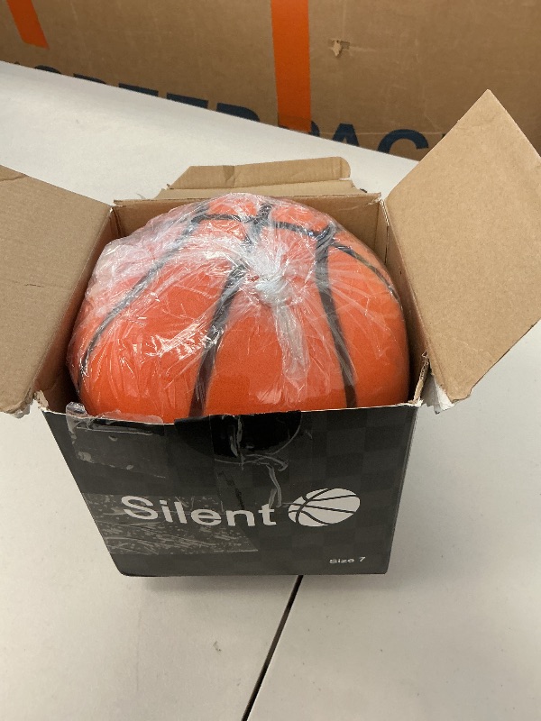Photo 1 of ALDWDY plush Silent Basketball Size 7 (29.5") – Grooved Airless Indoor Basketball for Quiet Dribbling and Indoor Training, Pro PU Foam Ball – Real Feel Higher Bounce Quieter