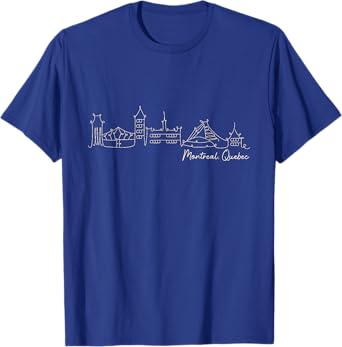 Photo 1 of Signature Montreal City Skyline - Quebec Canada Souvenir T-Shirt SIZE M