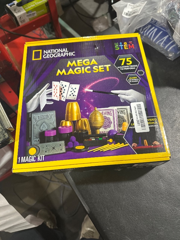 Photo 1 of NATIONAL GEOGRAPHIC Mega Magic Set - More Than 75 Magic Tricks for Kids to Perform with Step-by-Step Video Instructions for Each Trick Provided by a Professional Magician (Amazon Exclusive)