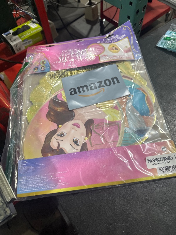 Photo 1 of Disney Princess Glitter Wall Frame & Cutout Decoration Kit - Stunning & Unique, Perfect for Every Princess
