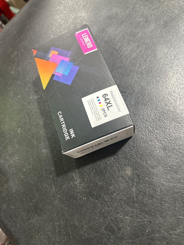 Photo 1 of 64XL Ink Cartridge Combo Pack Replacement for HP 64 Ink Cartridges Black and Color Combo Pack Compatible for HP 64 Ink Fits for HP Envy Photo 7855 7858 7155 7120 7800 6252 6255 7158 7100 Tango Printer