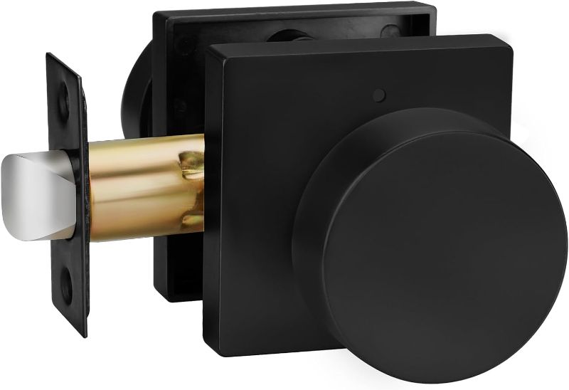 Photo 1 of goldenwarm Privacy Black Interior Door Knobs, Zinc-Alloy Heavy Duty Interior Door Knob Bedroom, Contemporary Door Knobs Privacy, Matte Black Door Knob Interior for Bathroom 