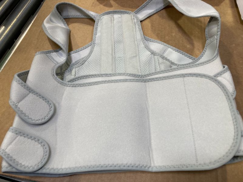 Photo 1 of M--Fit Geno Back Brace Posture Corrector for Men & Women: Shoulder Straightener Adjustable Full Back Support Pain Relief - Scoliosis Hunchback Spine Corrector (Medium)
