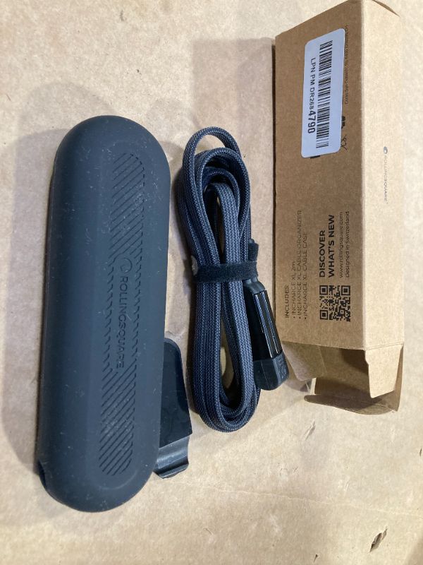 Photo 1 of Rolling Square inCharge XL 6-in-1 Multi Charging Cable with 100W Ultra-Fast Charging Power, Portable USB and USB-C Cable, 6.5 Ft/2m, Urban Black