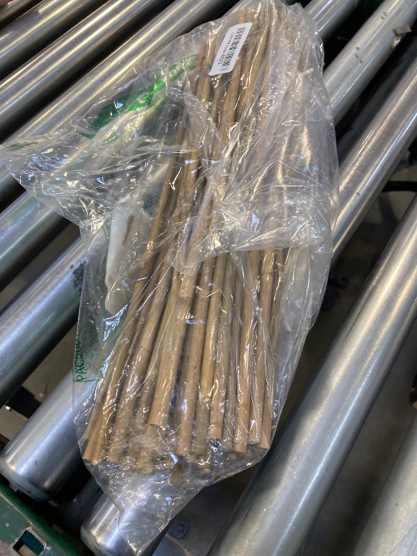 Photo 1 of 50Pcs Garden Stakes, 0.32”/16 Inch Bamboo Sticks?Natural Plant Stakes for Indoor and Outdoor Plants?Poles for Tomatoes, Beans, Potted Plants
