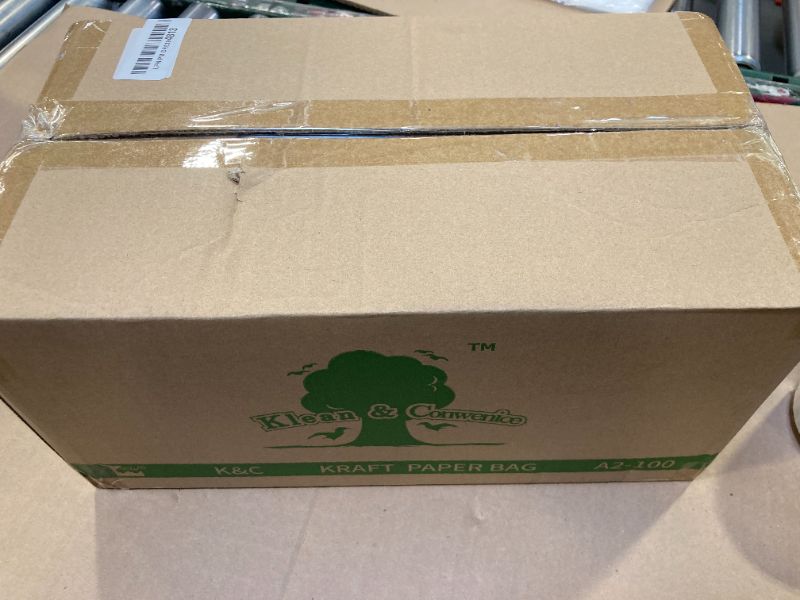 Photo 1 of Klean & Conwenice Paper Gift Bags with Handles, 8x4.25x10.5 100Pcs Brown Bags Bulk, Medium Size Kraft Paper Bags, Wedding Gift Bag, Goody Party Favor, Retail Merchandise, Grocery Shopping
