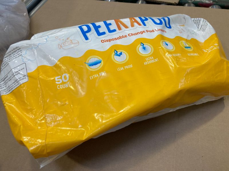Photo 1 of 25pcs----Peekapoo - Disposable Changing Pad Liners Super Soft, Ultra Absorbent & Waterproof - Covers Any Surface for Mess Free Baby Diaper Changes