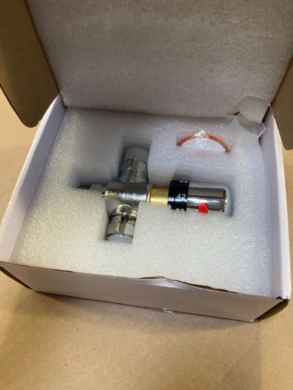 Photo 1 of Thermostatic Mixing Valve with G1/2 Thread, Shower Mixing Valve Temperature Control Valve