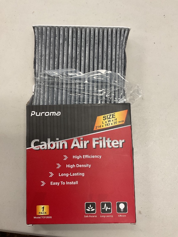 Photo 1 of Puroma Cabin Air Filter with Activated Carbon, Compatible with CP285, CF10285, Toyota Camry, RAV4, Highlander, Corolla, Sienna, Tundra, Prius, 4Runner, Subaru Outback, Lexus, Scion, Land Rover, Jaguar