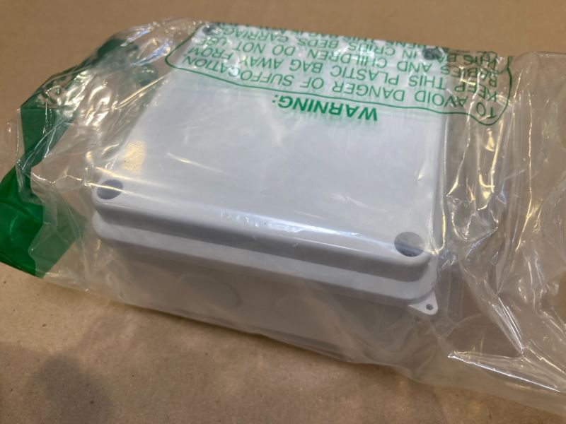 Photo 1 of LeMotech Junction Box, Electrical Box IP65 Water Resistant Dustproof ABS Plastic Project Enclosure for Electronics White, External Size 3.9 x 3.9 x 2.8 inch
