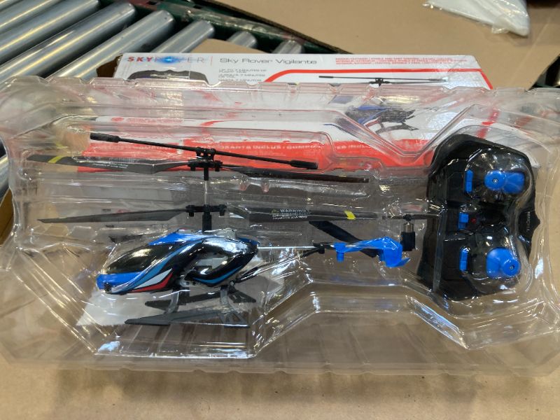 Photo 1 of A ALPHA RC Helicopter, 2.4G Remote Control Helicopter with LED Lights, Sky Rover Vigilante, Indoor Outdoor Remote Control Helicóptero Toy for 8 9 10 11 12+ Year Old Boys Gifts, Blue