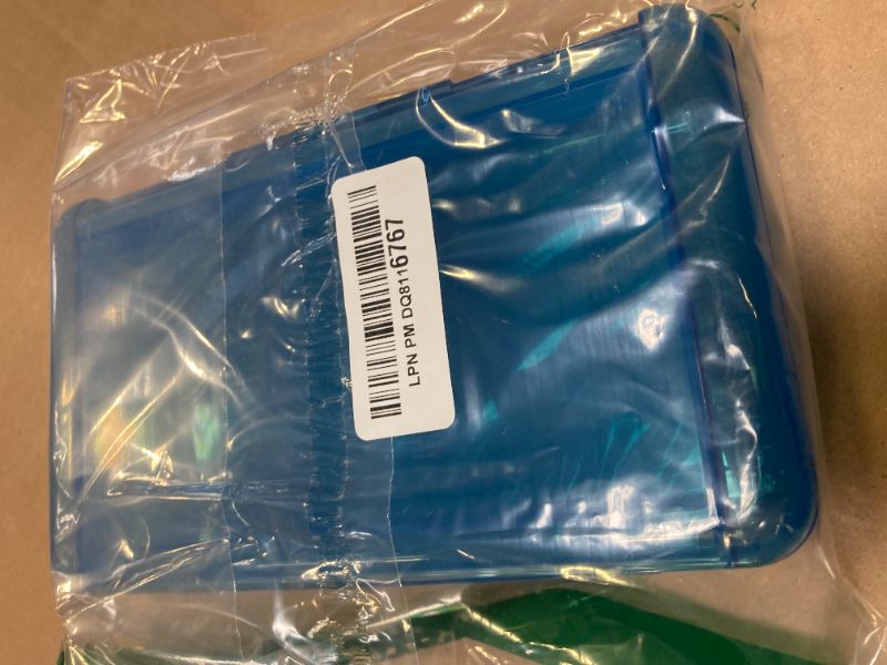 Photo 1 of YILANCOL 1 Pack Double Layer Hard Pencil Cases, Plastic Translucent Pencil Box with Snap-Tight Lid for Pens, Pencils, School, Stylish Office Supplies Storage Organizer Box,Medium-sized (Blue)