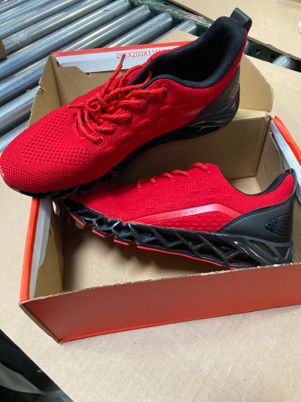 Photo 1 of Size 41----TSIODFO Sneakers for Women Running Shoes Red Black Size 9.5 Lace up Athletic Tennis Walking Shoe Runner Gym Workout Jogging Sneaker