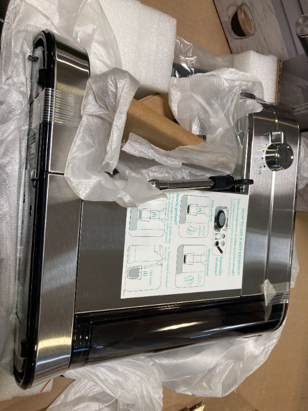 Photo 1 of CASABREWS CM5418 Espresso Machine 20 Bar, Compact Espresso Maker with Steam Milk Frother, Stainless Steel Coffee Machine with 34oz Removable Water Tank for Cappuccino, Latte, Silver