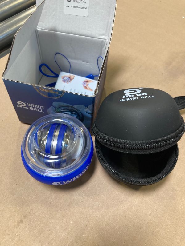 Photo 1 of JIN BD Wrist Trainer Ball Auto-Start Strengthener Gyroscopic Forearm Exerciser Gyro for Strengthen Arms, Fingers, Bones and Muscles with LED Light?Blue