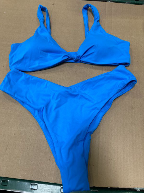 Photo 1 of  SHEIN Plain Tie Back Bikini For Summer Beach size XL
