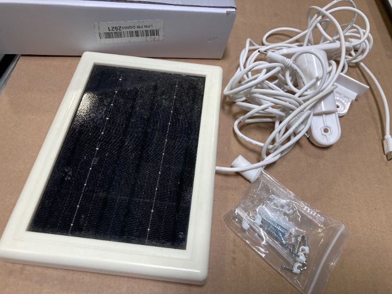 Photo 1 of 1PC---BOBUY Ring Camera Solar Panel Charger, 5V 3.5W Solar Charger Compatible with Ring Spotlight Cam/Stick Up Cam Battery Outdoor Wireless Surveillance Camera, 16.4ft Cable  