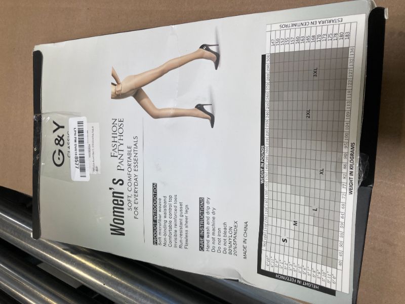 Photo 1 of G&Y 3 Pairs Women's Sheer Tights - 20D Control Top Pantyhose with Reinforced Toes(Nude, M)