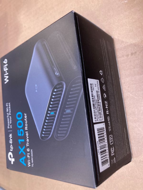 Photo 1 of TP-Link Ultra-Portable Wi-Fi 6 AX1500 Travel Router TL-WR1502X | Easy Public WiFi Sharing | Hotel/RV/Travel Approved | Phone WiFi Tether | USB C Powered | Multi-Mode | Tether App | Durable Design