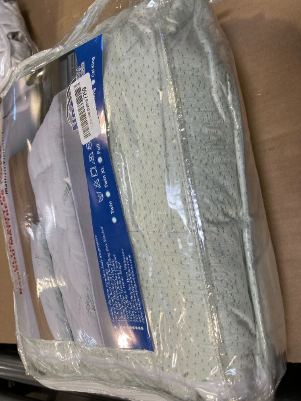 Photo 1 of Ultra Soft Full Size Mattress Topper - Viscose Made from Bamboo Pillow Top Mattress Pad for Back Pain Relief - Naturally Cooling for Hot Sleepers, Green