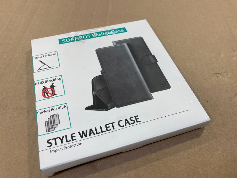 Photo 1 of SUANPOT for Samsung Galaxy S21+/S21 Plus 6.7"(Non S21 6.2") with RFID Blocking Leather Wallet case Credit Card Holder, Flip Folio Book Phone case Shockproof Cover Women Men for S21 Plus case Black