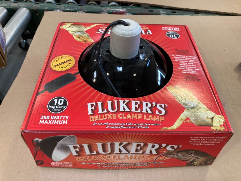 Photo 1 of Fluker's Repta-Clamp Lamp, Heavy Duty Clamp Light For Reptile Tanks and Terrariums, UL/CUL Approved, Great for Reptile Basking, 250-Watt Maximum with On/Off Switch, 10"