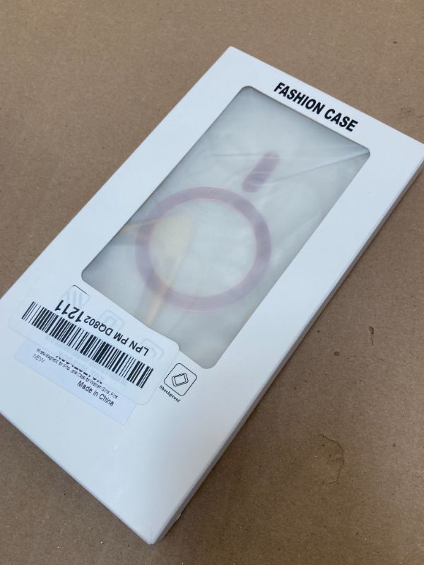 Photo 1 of Misea Magnetic for iPhone 15 Plus Case Compatible with MagSafe [Never Yellowing] [Military Grade Drop Protection] Full Camera Lens Protector Plating Soft Clear Phone Case for Women Girls, Pink
