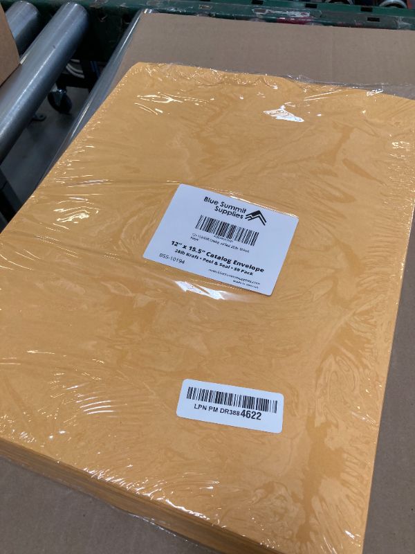 Photo 1 of Blue Summit Large Envelopes 12x15, Large Mailing Envelopes 12x15 for Documents, Self Seal 12x15.5, Thick 28lb Kraft Paper, 50 Manilla Mailers