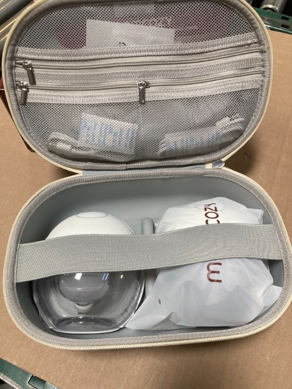 Photo 1 of Momcozy Breast Pump Hands Free Mobile Style | M6, Wearable Breastfeeding Pump Ideal Rhythm for More Milk, DoubleFit Flange More Fit & Discreet with 3 Modes & 9 Levels, 24mm - 2 Pack Quill Gray