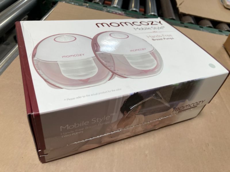 Photo 1 of Momcozy Breast Pump Hands Free Mobile Style | M6, Wearable Breastfeeding Pump Ideal Rhythm for More Milk, DoubleFit Flange More Fit & Discreet with 3 Modes & 9 Levels, 24mm - 2 Pack Quill Gray